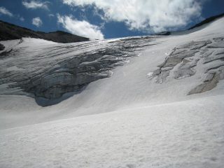 Seraccata parte alta del ghiacciaio