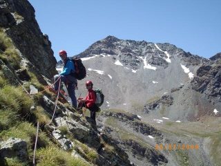 Alberto e Luisa in sosta 4, prima del traverso