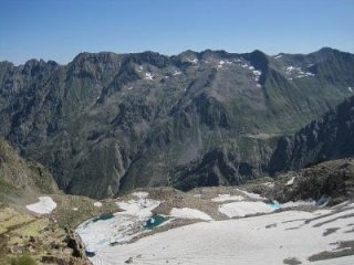 Lago Bianco del Gelas dal Bivacco Moncalieri
