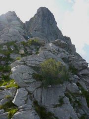 La Roccandagia dall'uscita della via