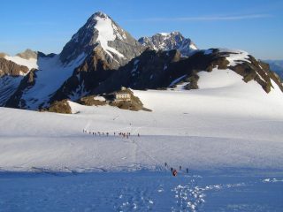 La prima parte della salita dopo il Rifugio Casati