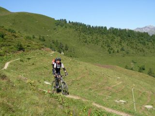 prima parte della discesa dall'alpage Bovine