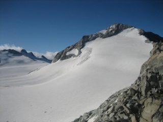 Il ghiacciaio verso il Corno Bianco