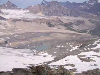 Da sx P.ta Tsanteleina(3601m), P.ta di Goletta(3291m), Granta Parei(3387m)