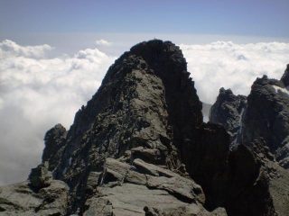 la discesa dal picco montaldo