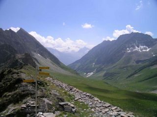 Dal col d'Arp vista verso il Ruitor