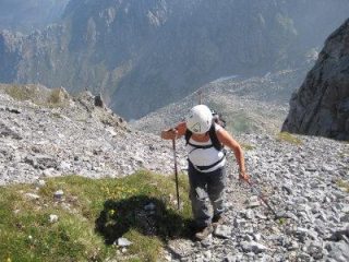 All'uscita salendo verso la vetta