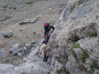 una delle molteplici faglie rocciose
