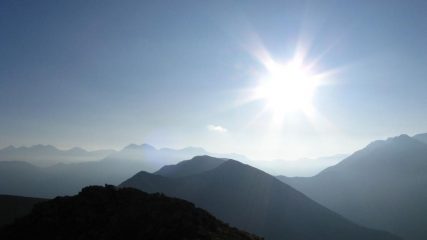 Controluce verso il colle della Roussa