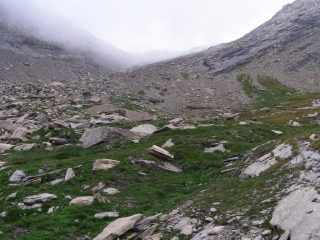 Il vallone da cui siamo scesi