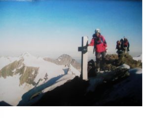 In vetta al Finsteraarhorn...