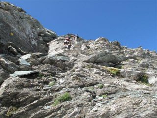 Dal cavo prima della vetta