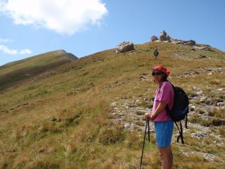 la punta dal versante di discesa