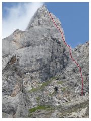 il Gross Simelistock con il tracciato della via Dock 21