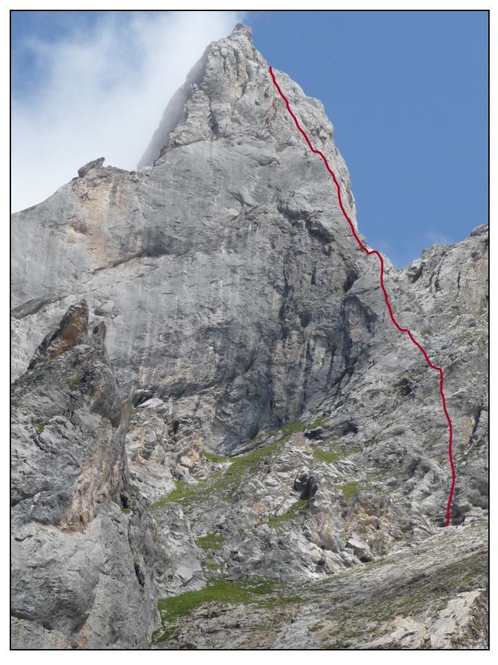 il Gross Simelistock con il tracciato della via Dock 21