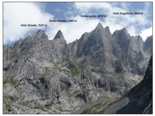 le cime del lato destro idrografico della Ocshental