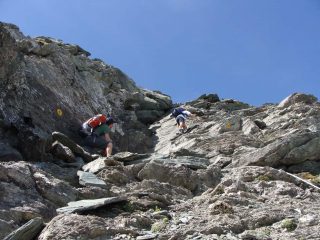 il tratto attrezzato quasi in punta