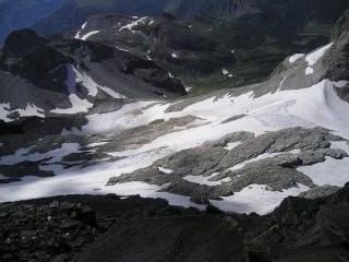 L'Helsegletscher dalla vetta