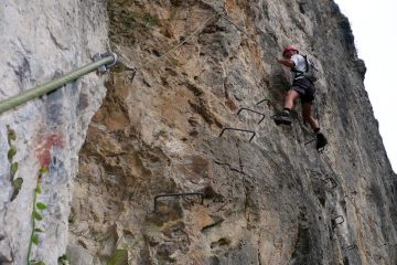 Parte finale del traverso dopo il ponte tibetano