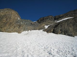 Canale d'accesso al colle della Piccola Ciamarella