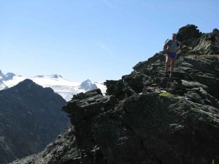 la punta Colmet e il ghiacciaio del Rutor