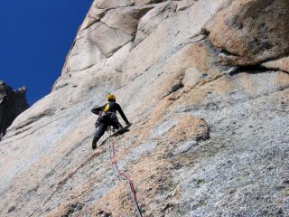 La famosa placca di Voyage: il passo duro è in alto!