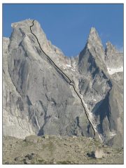 il tracciato della via di salita