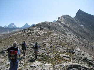 La comitiva in salita