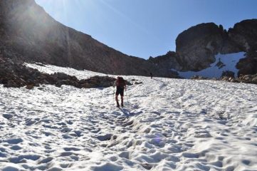 L'ultimo nevaio prima della vetta
