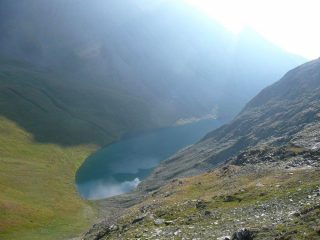 Alba sul lago dei Liconi
