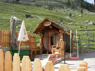 anche una sauna esterna..al Lavarella
