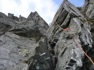 una parte della salita nel canale del porco