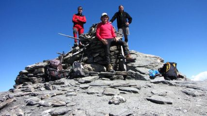 Massimo, Stelvio e Davide in vetta alla Merciantaira  (29-8-2009)