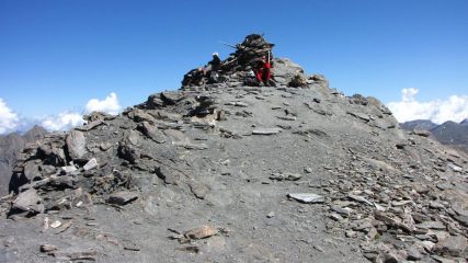 la vetta della Punta Merciantaira (29-8-2009)