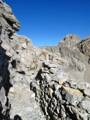 Il tratto in trincea per salire sullo Scaletta
