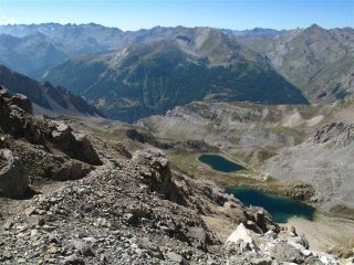 I Laghi di Roburent dal sentiero Cavallero
