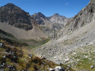 La discesa dal Colletto Vittorio