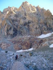 La parete all'ombra delle 9 del mattino