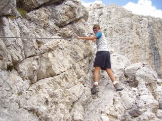 Fabrizio all'inizio della parte attrzzezzata