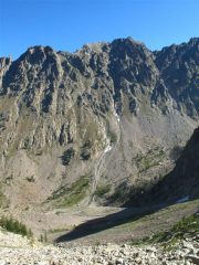 Salendo, dietro di noi la salita e l'Asta Soprana col canalone di salita