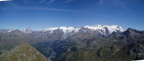 panorama su cervino e m.rosa