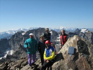 Il gruppo in vetta al Cervandone