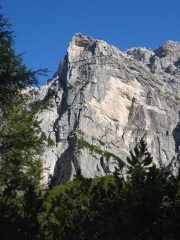 La Pala del Belia, al centro sale lo spigolo Sorarù