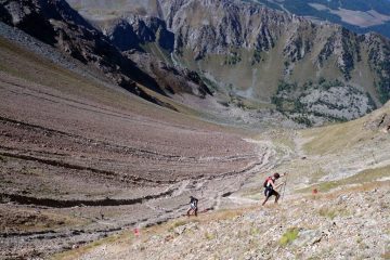 Shyrunner in salita verso il Col Carrel