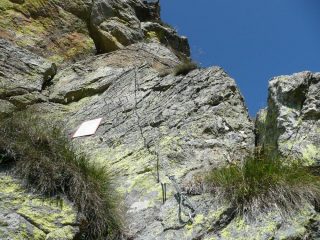 Attacco ferrata al colle Chardon.