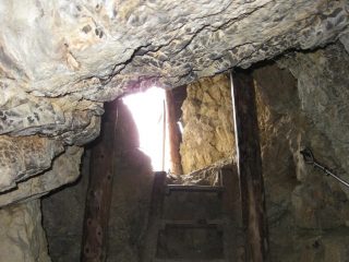 L'uscita della galleria Lagazuoi