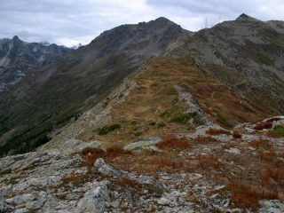 La Côte de Barasson dalla Tête de Tchoume. In alto a destra la Tête de Barasson.