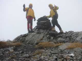 Massimo e Stelvio in vetta alla Cima Frappier (20-9-2009)