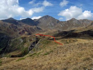 il traverso verso la discesa