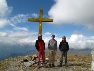 I miei tre soci in vetta al Bertrand